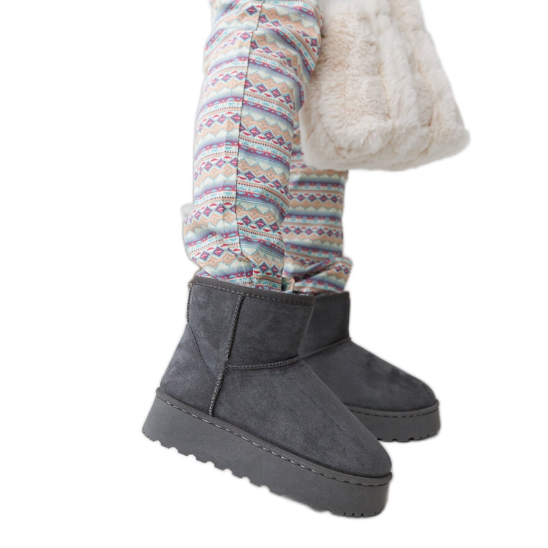Botas de neve com isolamento cinza na plataforma Tucson Botas de neve com isolamento cinza na plataforma Tucson