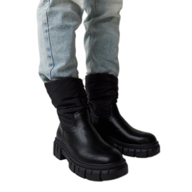 Botas de neve Hoffman acolchoadas com isolamento preto