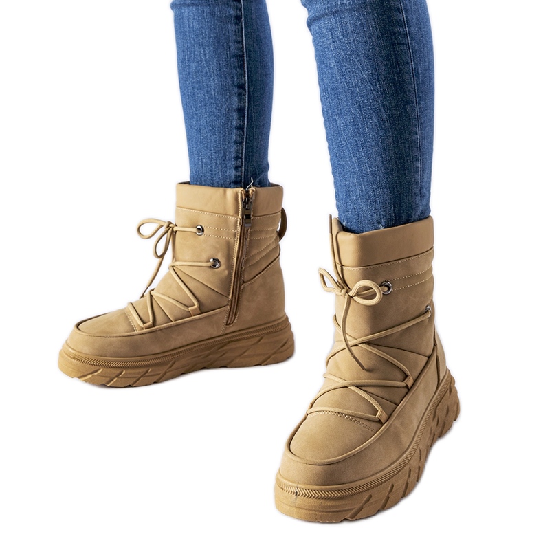 Botas de neve Jamison com isolamento bege fosco