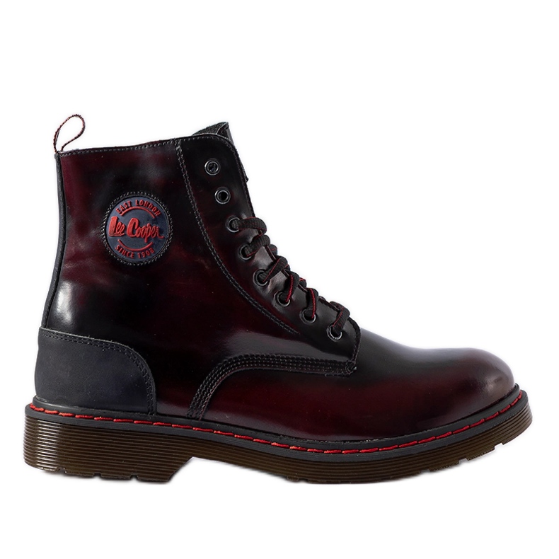 Lee Cooper Botas com isolamento Borgonha, couro natural LCJP-20-01-013 vermelho Lee Cooper Botas com isolamento Borgonha, couro natural LCJP-20-01-013 vermelho