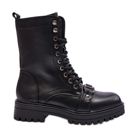 Botas de trabalho femininas com decoração Belluxe preta preto