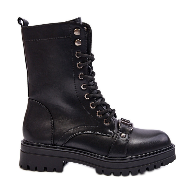 Botas de trabalho femininas com decoração Belluxe preta preto