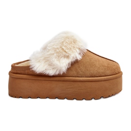 Botas de neve femininas Camel Starlyn com sola grossa marrom