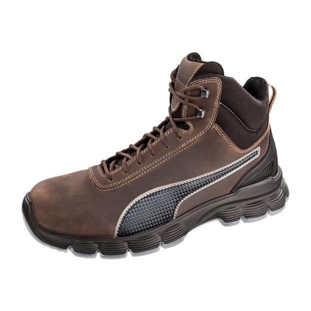 Sapatos Puma Cordur Brown Mid M MLI-S14B9, marrom escuro castanho