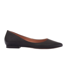 Marco Shoes Sapatilhas de couro sutil preto Marco Shoes Sapatilhas de couro sutil preto