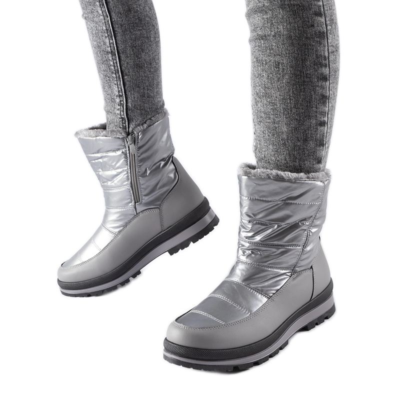 Botas de neve prateadas com forro de pele Tylertown prata Botas de neve prateadas com forro de pele Tylertown prata