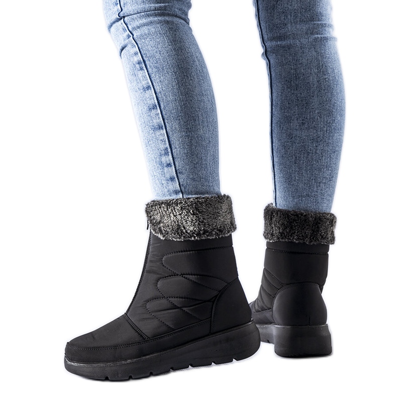 Botas de neve pretas de cunha baixa Brownton preto