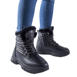 Botas de neve pretas com isolamento e plataforma Dwayn preto