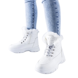 Botas de neve com isolamento branco e plataforma Dwayn