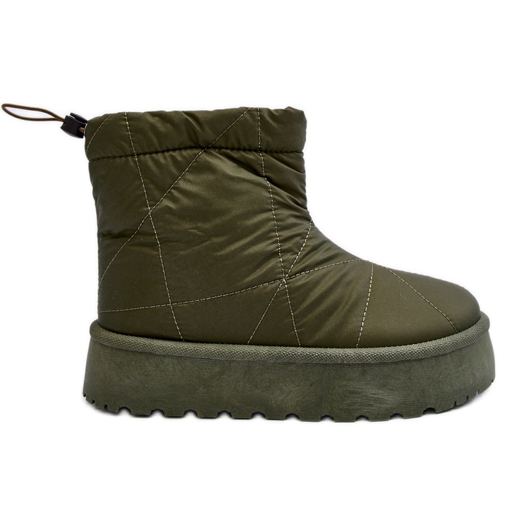 Botas de neve femininas verdes Fionia em uma plataforma enorme Botas de neve femininas verdes Fionia em uma plataforma enorme