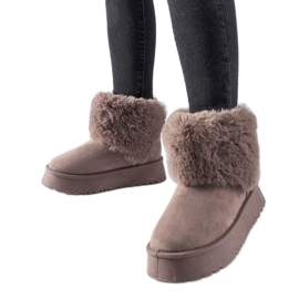 Botas de neve roxas decoradas com pele Adelfia roxo