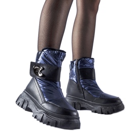 Botas de neve com isolamento Mejia azul marinho e pretas
