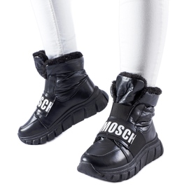 Botas de neve pretas com isolamento e plataforma Bend preto