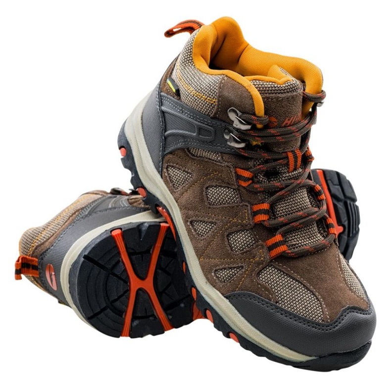 Tênis de trekking Hi-Tec Kaori Mid Wp Jr 92800210831 castanho