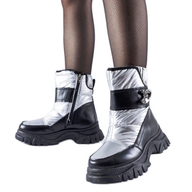 Botas de neve Carta com isolamento preto e prata