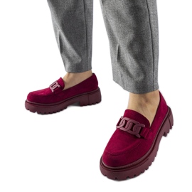 Mocassins cor de vinho com sola grossa da Seborg vermelho Mocassins cor de vinho com sola grossa da Seborg vermelho