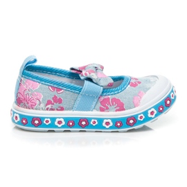Miss bailarinas com flores azul