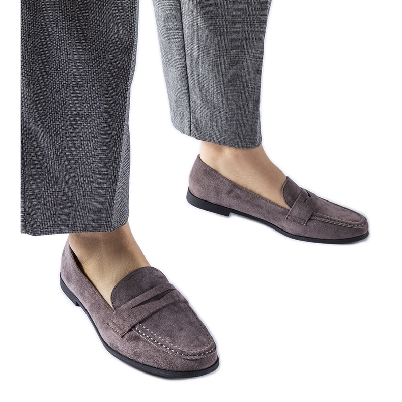 Mocassins de camurça ecológica Medford cinza escuro