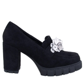 Mocassins Nadine Botins pretos de salto alto Mocassins Nadine Botins pretos de salto alto