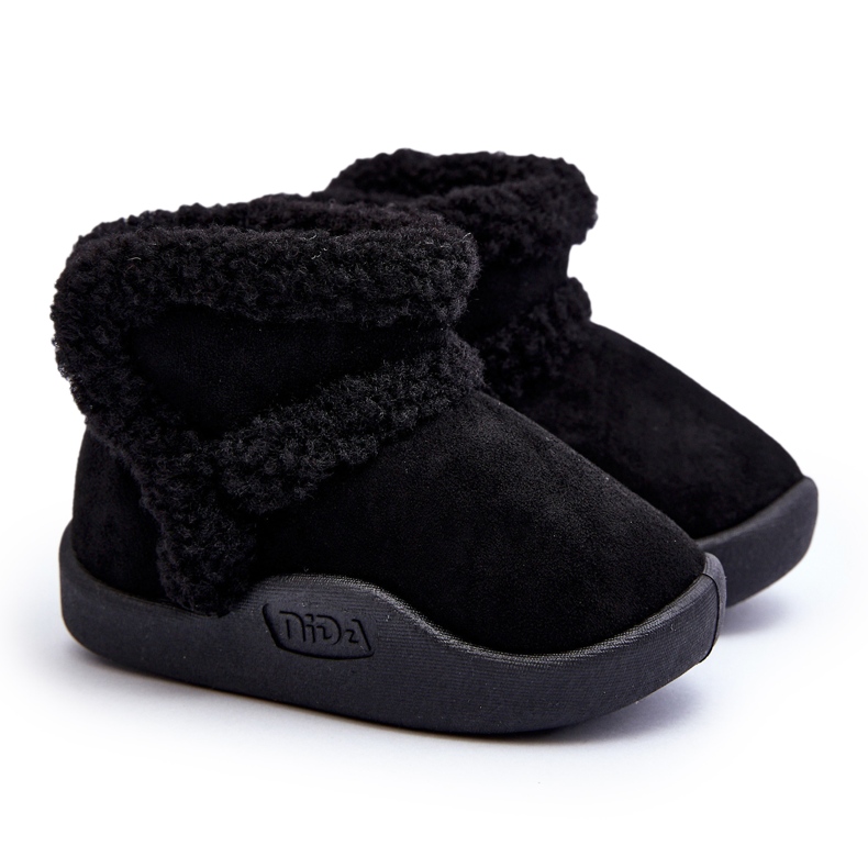 Botas de neve infantis com velcro pretas Unitia preto