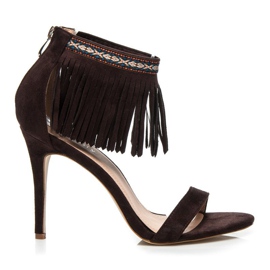 Wilady sandálias boho marrom