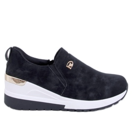 Hense Sapatos de cunha pretos