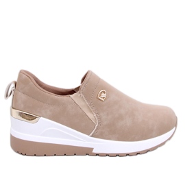 Sapatos de cunha Hense Khaki bege