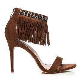 Wilady sandália boho caramelo marrom