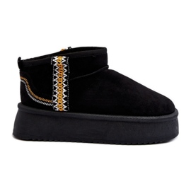 Botas de neve com plataforma e padrão Udra preto