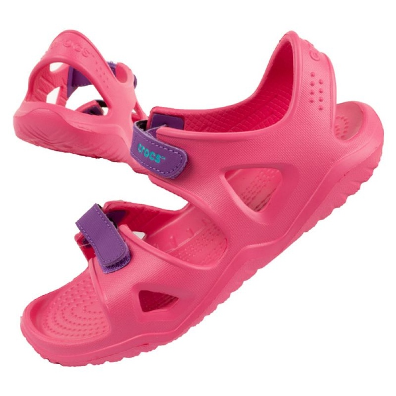 Sandálias Crocs Swiftwater Jr 204988-600 rosa