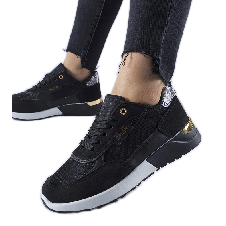 Tênis Roganzuolo preto com glitter