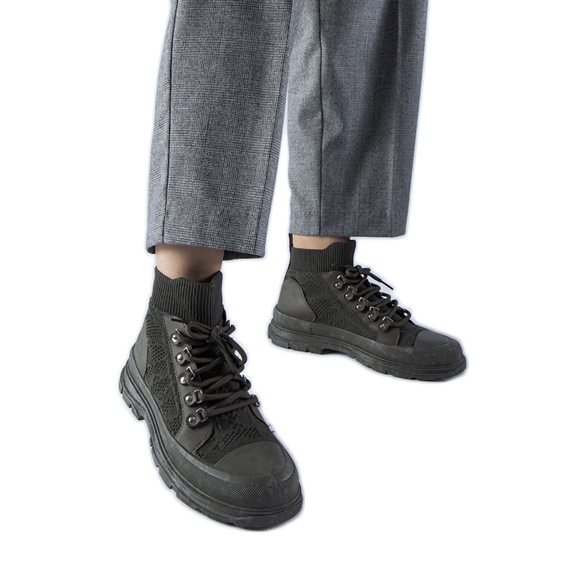 Tênis cano alto verde de tecido Casalma