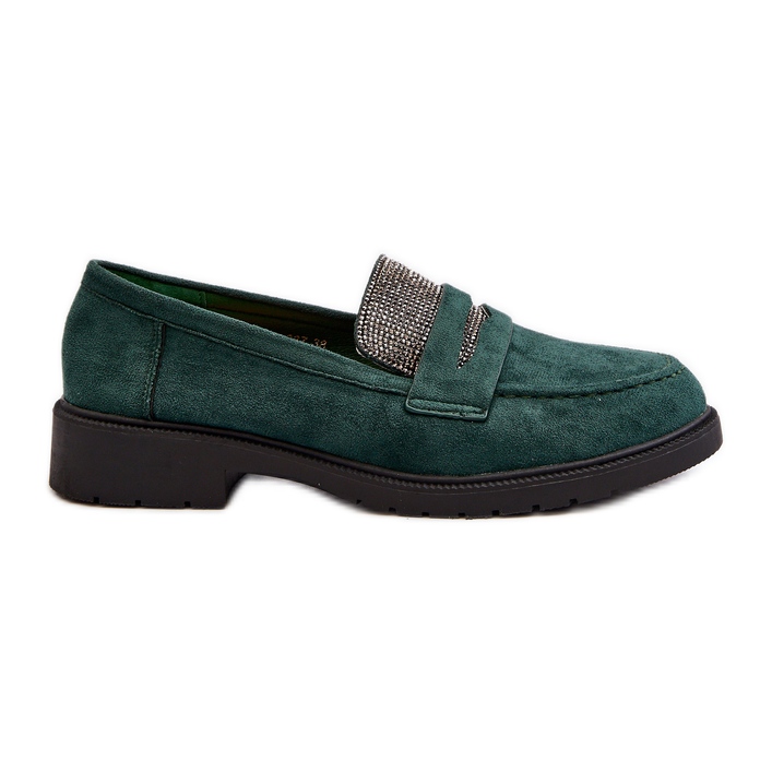 Mocassins Decorados Feminino Verde Escuro Dananei