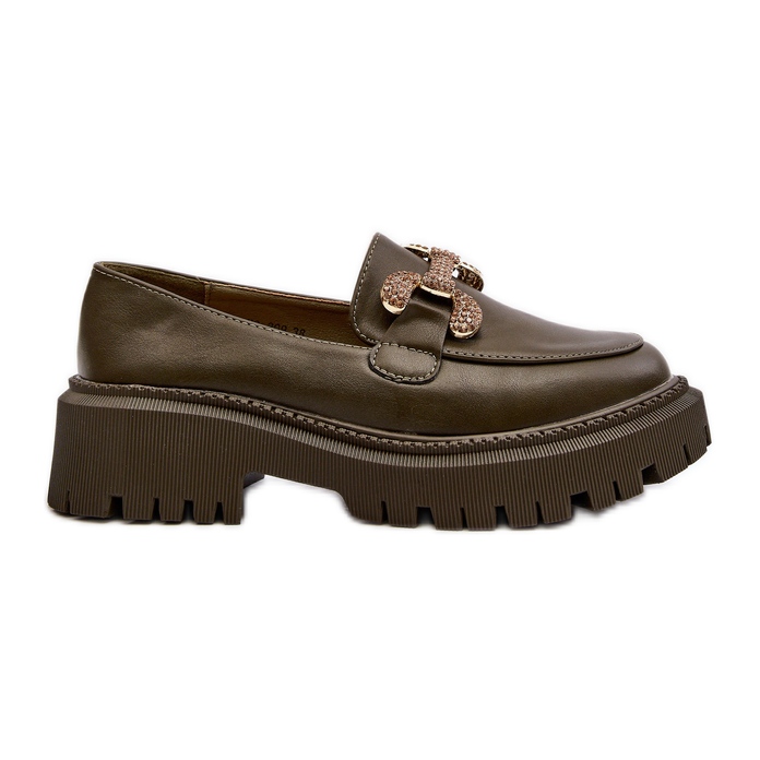 Mocassins Femininos Com Decoração, Gargi Verde Escuro