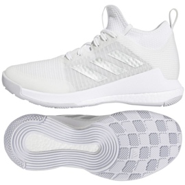 Tênis de voleibol Adidas Crazyflight Mid W HQ3491 branco Tênis de voleibol Adidas Crazyflight Mid W HQ3491 branco