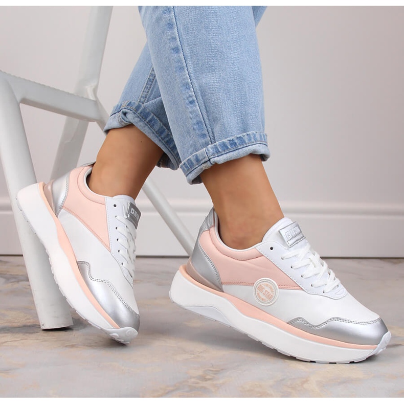 Calçados esportivos femininos com plataforma multicolorida Big Star JJ274A015 multicolorido