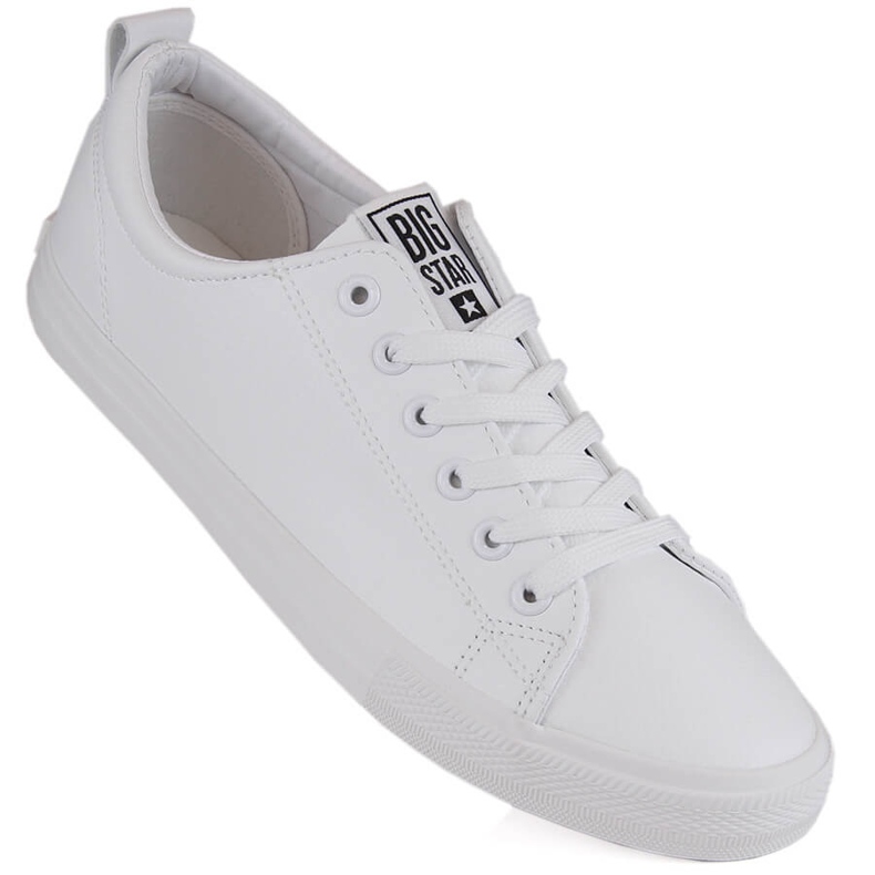 Tênis de couro ecológico branco Big Star JJ274311