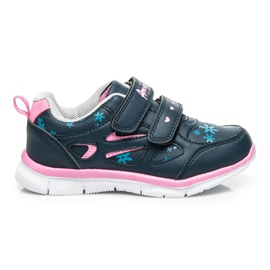 American Club Botinhas para meninas com velcro azul American Club Botinhas para meninas com velcro azul