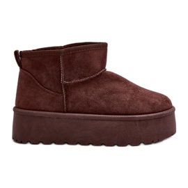 Botas de neve de camurça na plataforma Corcoran Brown marrom