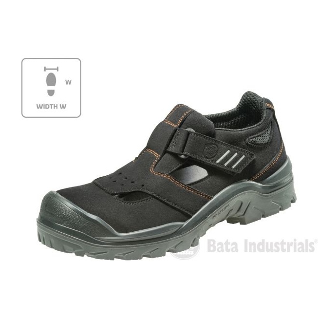 Sandálias pretas Bata Industrials Act 151 U MLI-B09B1 preto