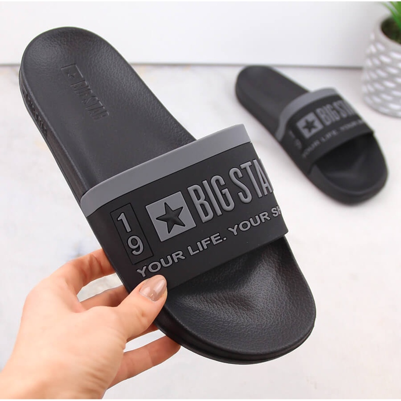 Chinelos esportivos pretos Big Star LL274732