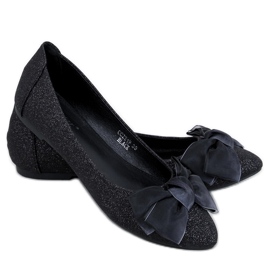 Bailarinas elegantes com glitter Betzi Black preto