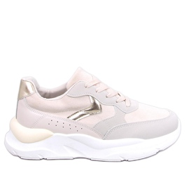 Clervie Tênis de cunha bege