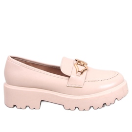 Mocassins com fivela Zandra Bege