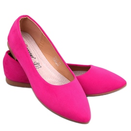 Sapatilhas de balé com palmilha de couro fúcsia Keys rosa