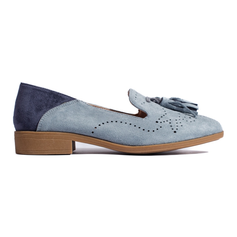 Mocassins de camurça cinza perfurados por Daszyński