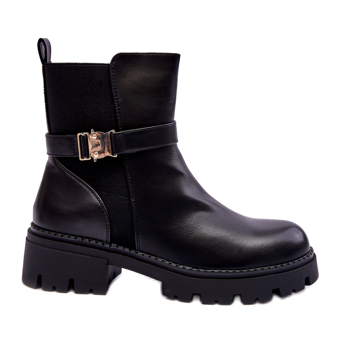 Botas Jodhpur femininas com uma decoração negra preto