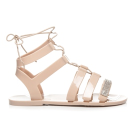 L. Day botas romanas de borracha marrom