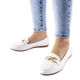 Mocassins com fivela branca da Sovera branco