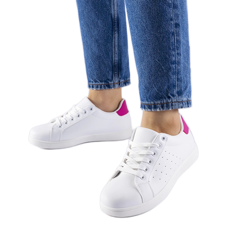 Tênis Bourassa branco e rosa